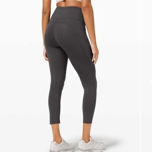 Lululemon Fast and Free High-Rise II 23" *Non-Reflective Graphite Grey size 10